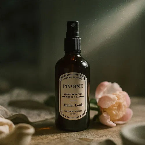 Brume d'intérieur Pivoine 100ml – Parfum naturel Atelier Louis, fait en France