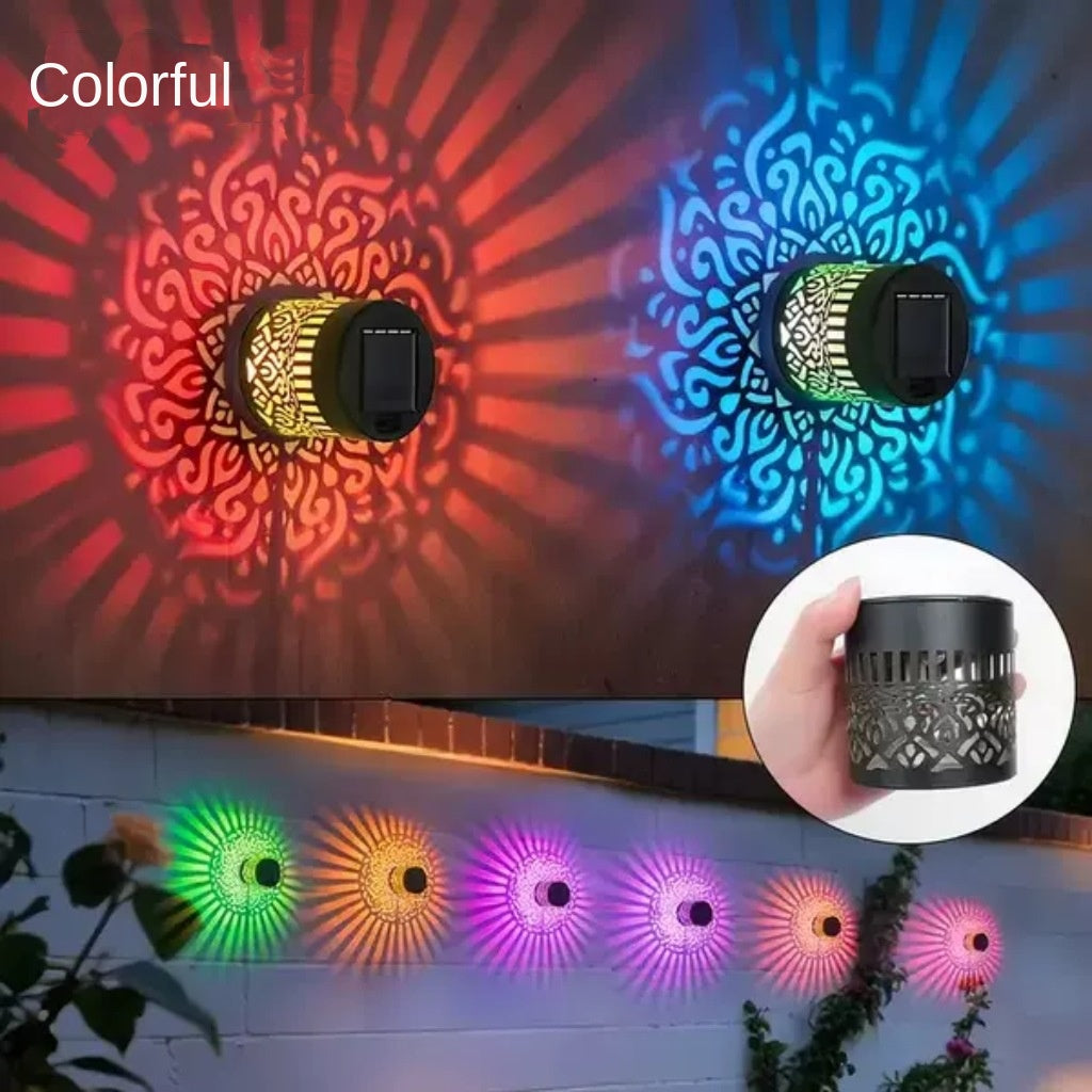 Lampe solaire murale Mandala Tournesol – Décoration jardin