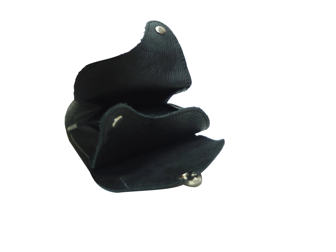 Porte-monnaie triple rabat en cuir vachette