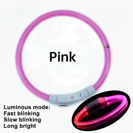 Collier LED Rechargeable pour Chien – 3 modes, sécurité nocturne