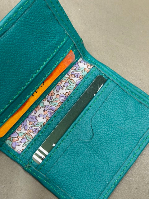 Porte-carte en cuir grainé – Étoile fantaisie