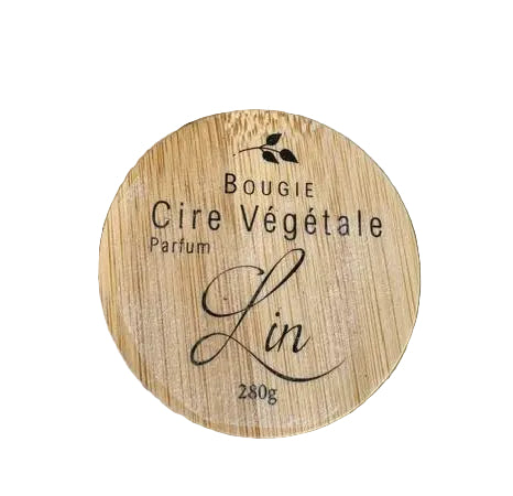 Bougie parfumée lin – Pot céramique & liège – Message humoristique – Prête à offrir