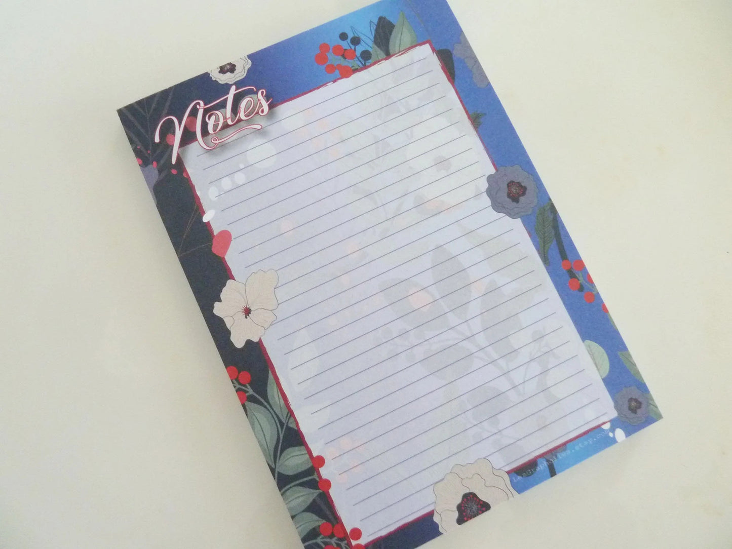 Bloc Notes A6 Imprimé Fleurs Style Japonisant, To Do List 50 Feuilles