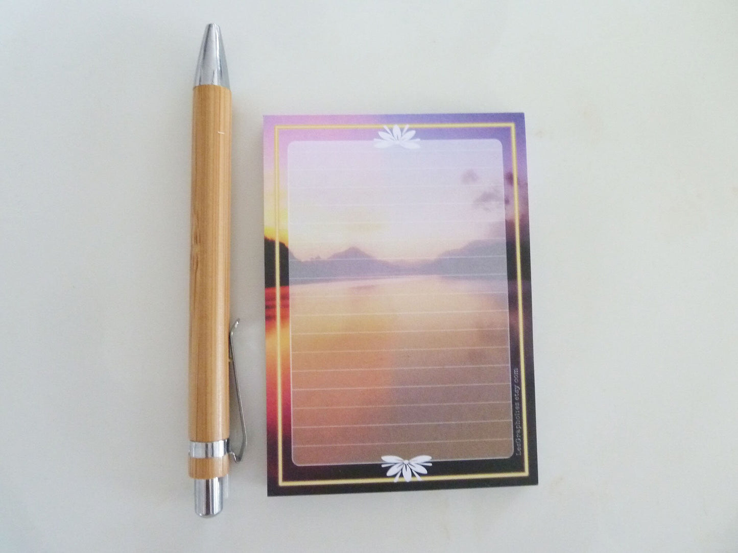 Bloc-Notes A7 Soleil Couchant – 50 Feuilles Détachables | To-Do List