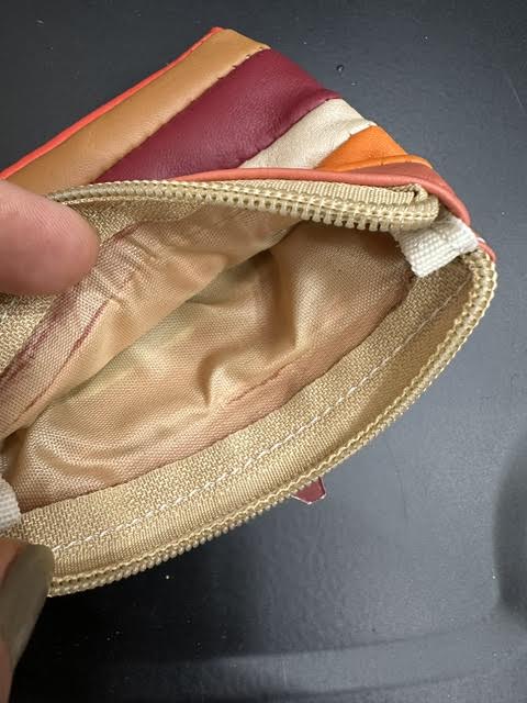 Porte-monnaie en cuir agneau - Multicolore