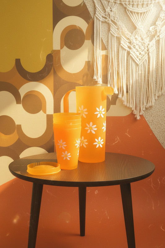 Ensemble pichet et verres en plastique