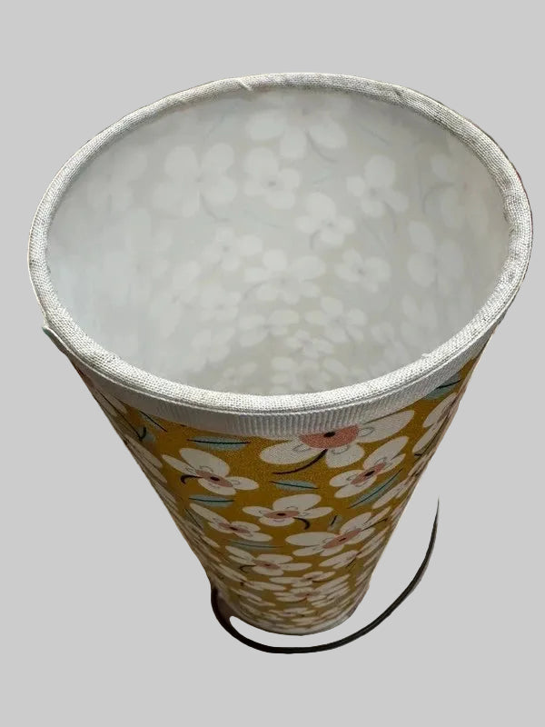 Lampe colonne fleurie upcyclée