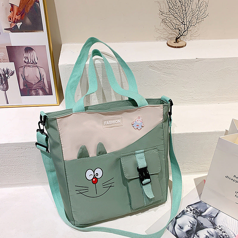 Sac bandoulière grande capacité en nylon – Sac étudiant léger