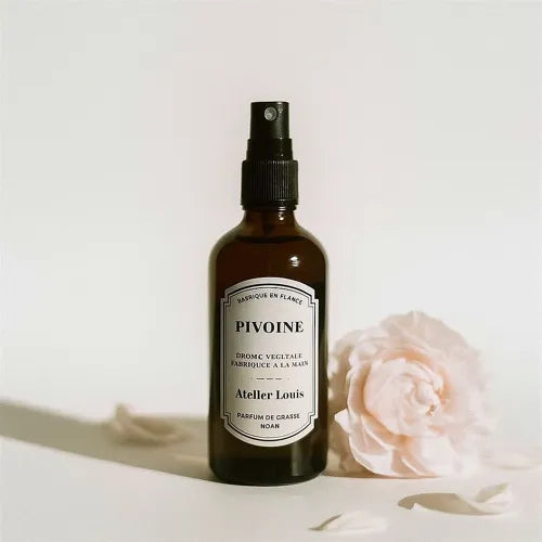 Raumspray Pfingstrose 100ml – Naturduft Atelier Louis, hergestellt in Frankreich