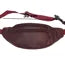 Pochette banane cuir agneau – 2 zips devant, 1 zip derrière – Bordeaux ou Camel