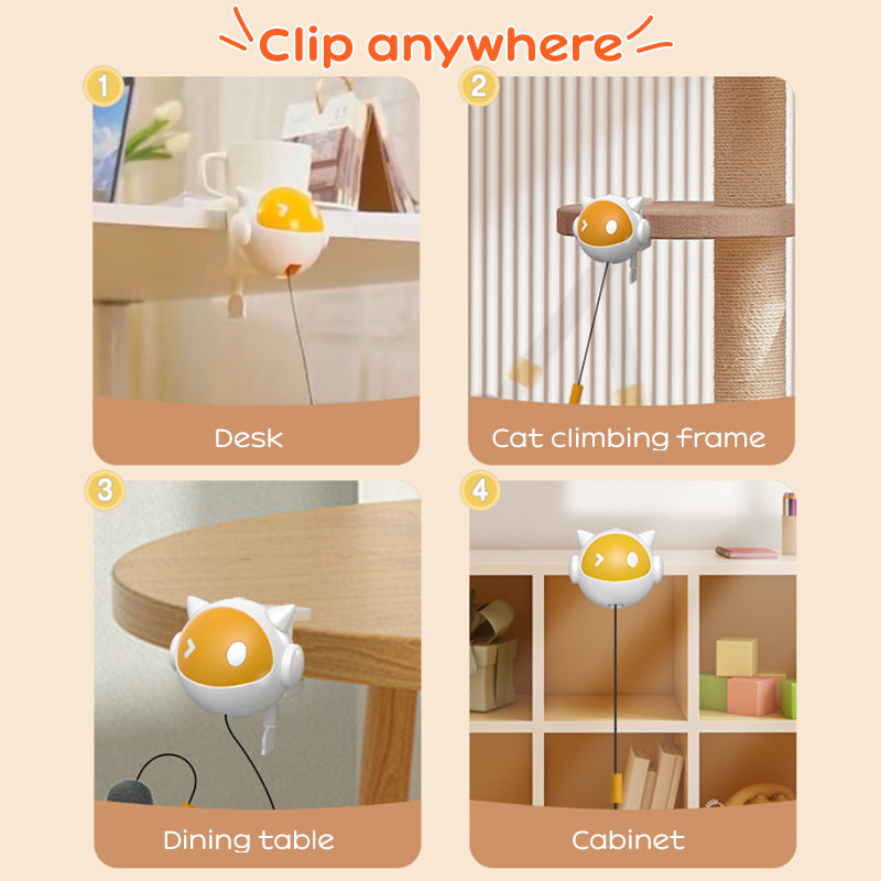 Balle Interactive Automatique pour Chat – Mouvement aléatoire & pompon