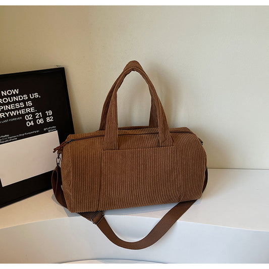 Sac Bandoulière en Velours Côtelé – Grande capacité, unisexe, 5 coloris