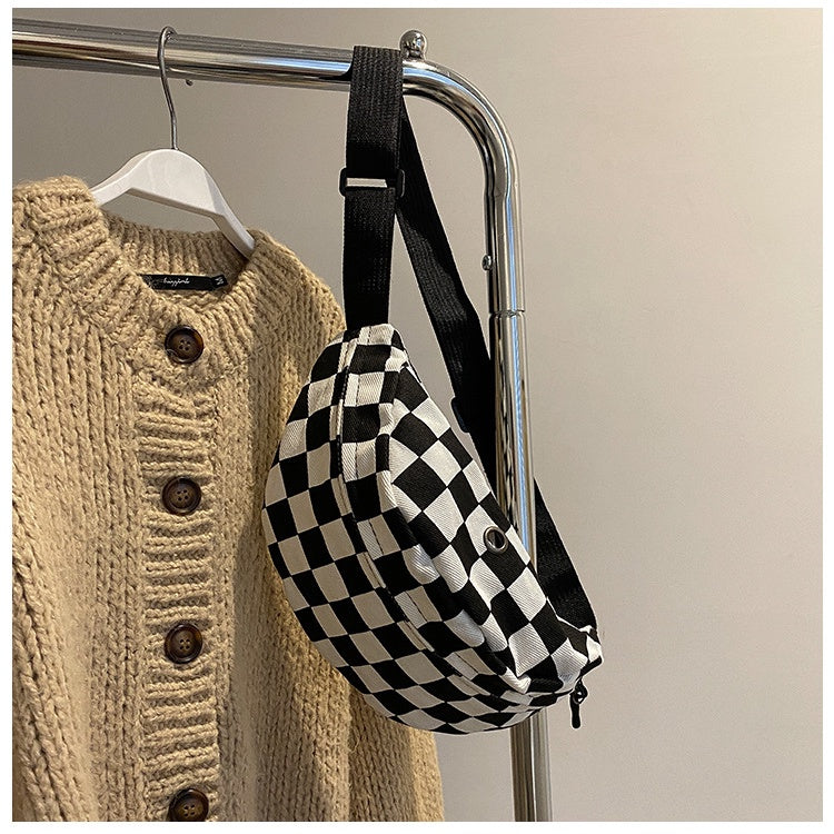 Sac bandoulière damier japonais – Style coréen tendance