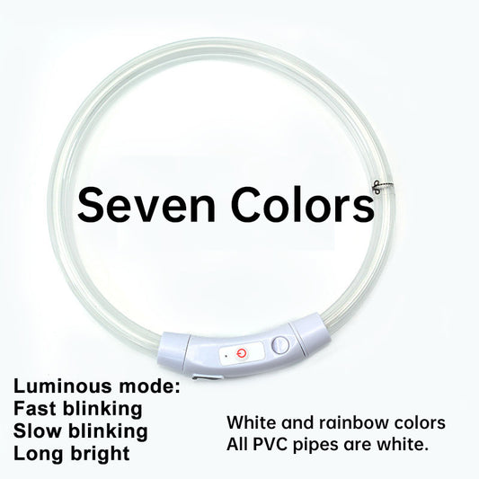 Collier LED Rechargeable pour Chien – 3 modes, sécurité nocturne