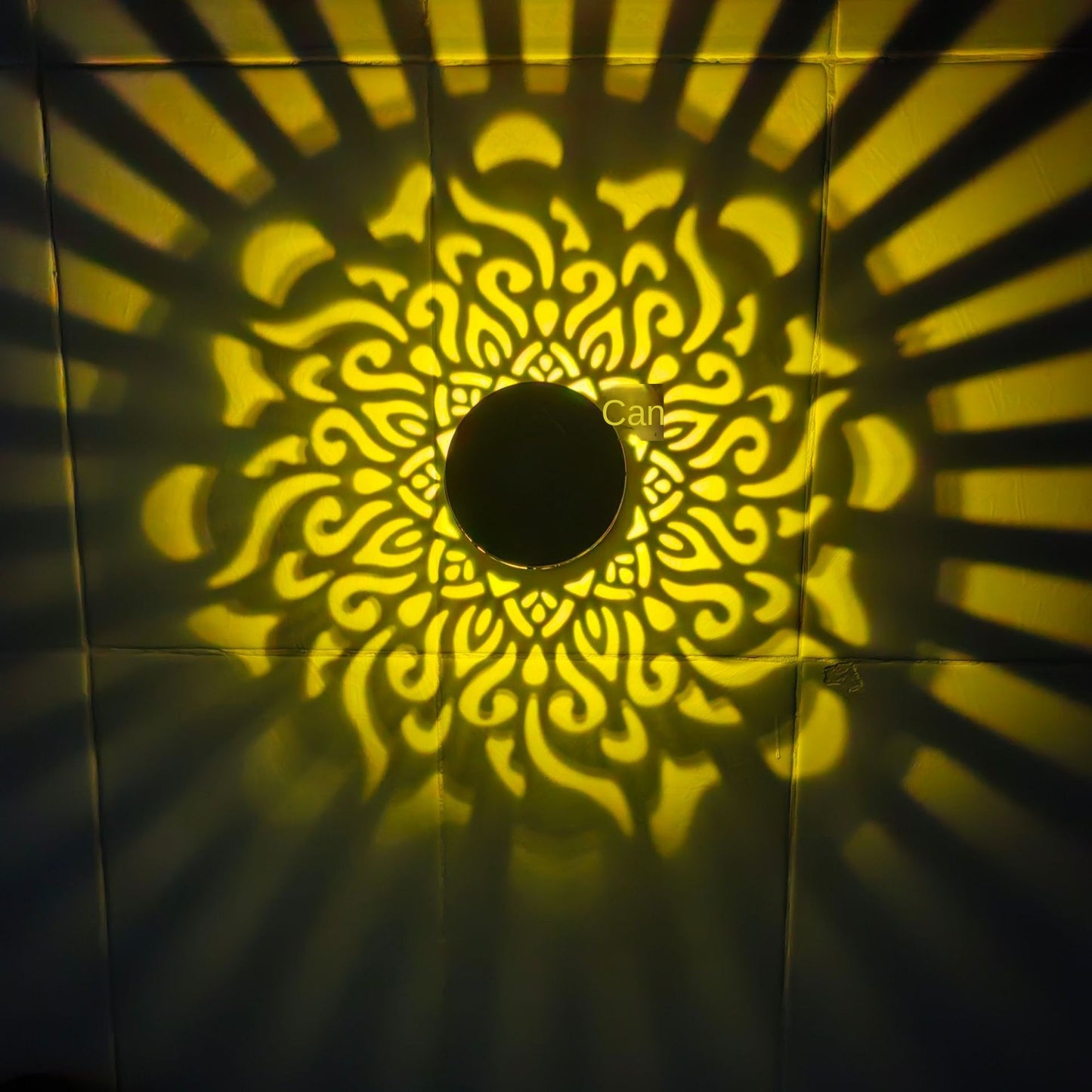 Lampe solaire murale Mandala Tournesol – Décoration jardin