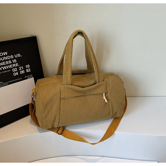Sac Bandoulière en Velours Côtelé – Grande capacité, unisexe, 5 coloris