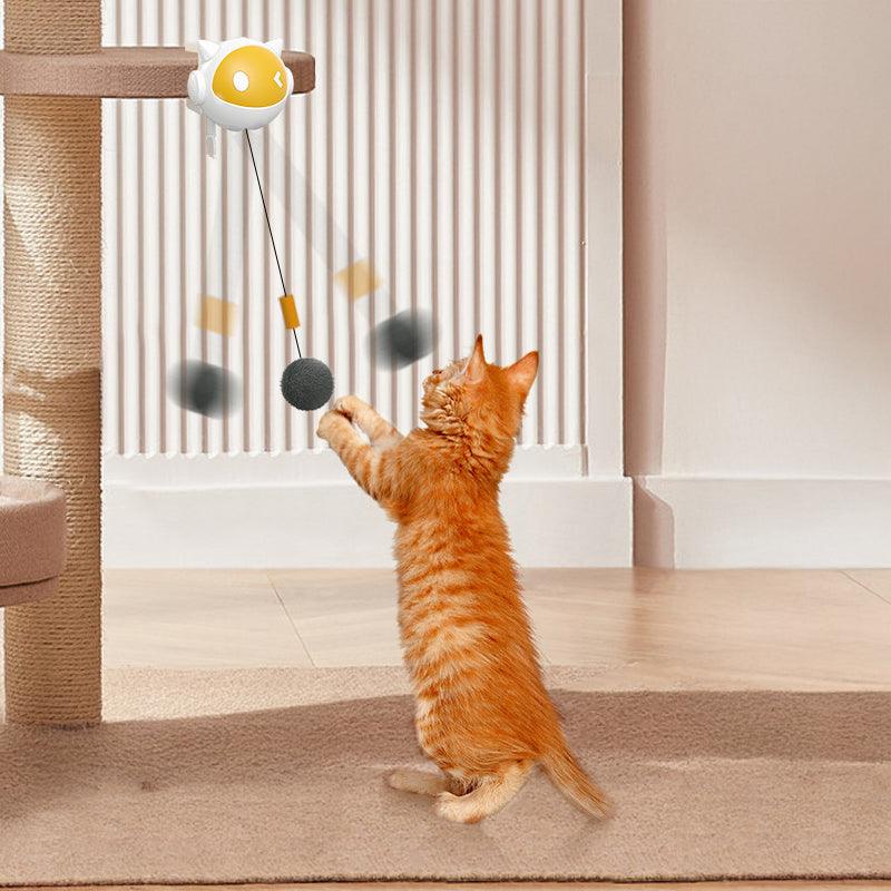 Balle Interactive Automatique pour Chat – Mouvement aléatoire & pompon