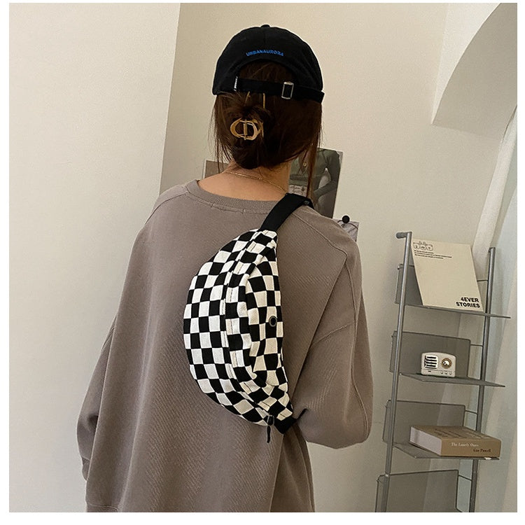 Sac bandoulière damier japonais – Style coréen tendance