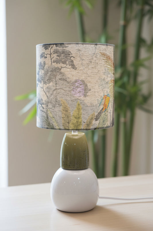 Lampe upcyclée — Abat-jour Paysage Nature