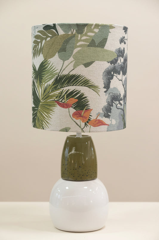 Lampe upcyclée — Abat-jour Paysage Nature