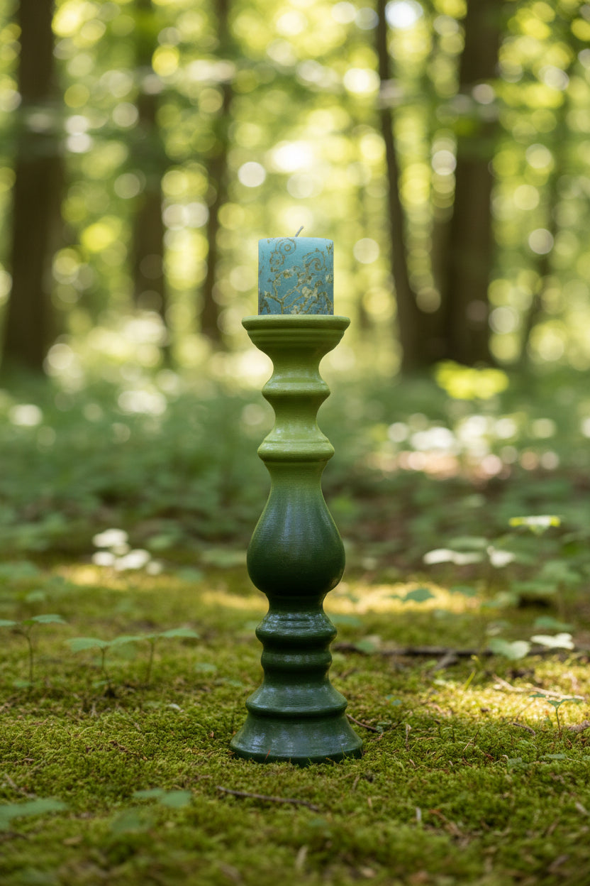 Grand Bougeoir Upcyclé — Dégradé Vert