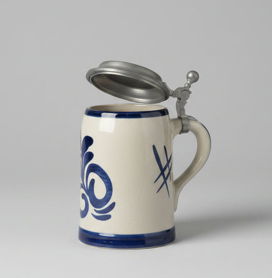 Pot en céramique vintage – Couvercle original articulé
