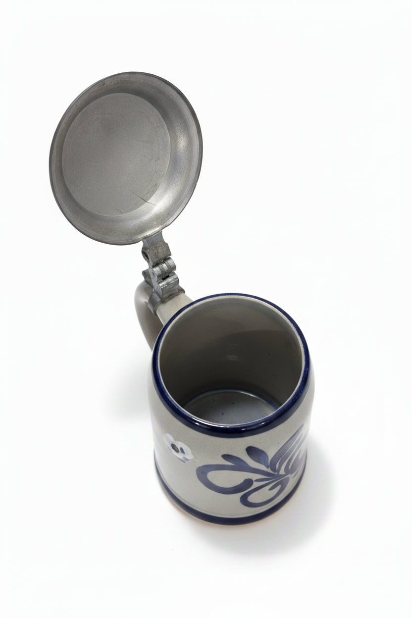 Pot en céramique vintage – Couvercle original articulé