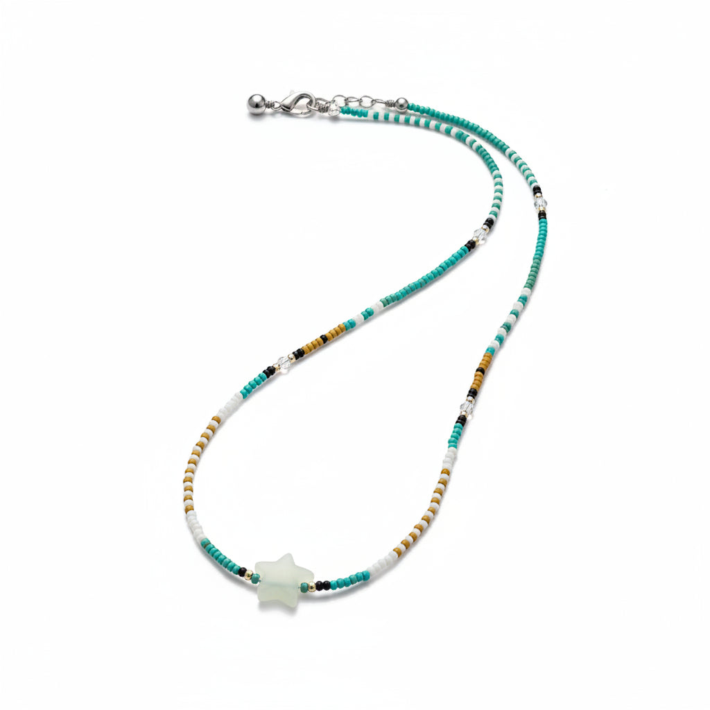 Collier Court Rocailles Miyuki & Étoile de Mer