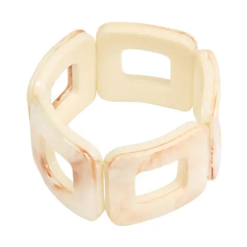 Bracelet manchette Élastique Carré en Acrylique