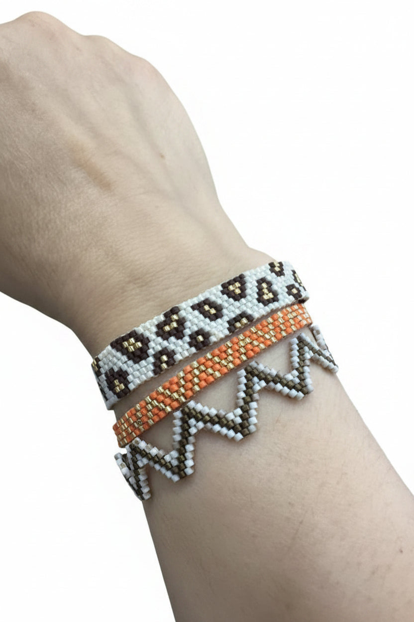Bracelet tissé motif léopard – Perles Miyuki