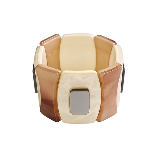Bracelet manchette élastique en acrylique