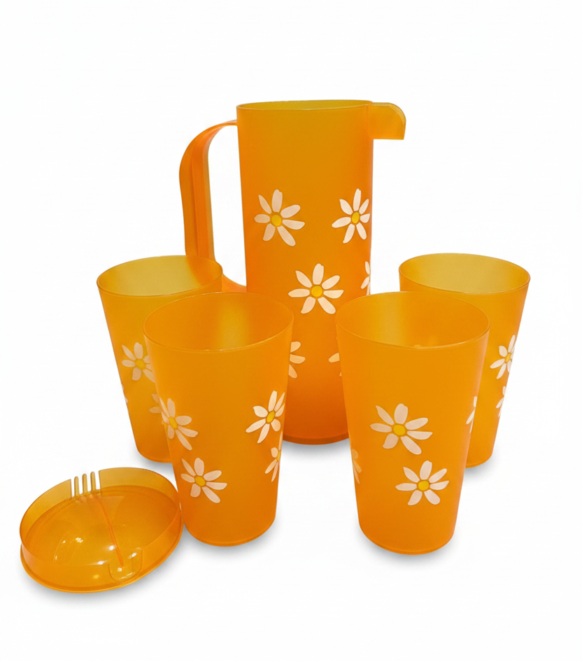 Ensemble pichet et verres en plastique