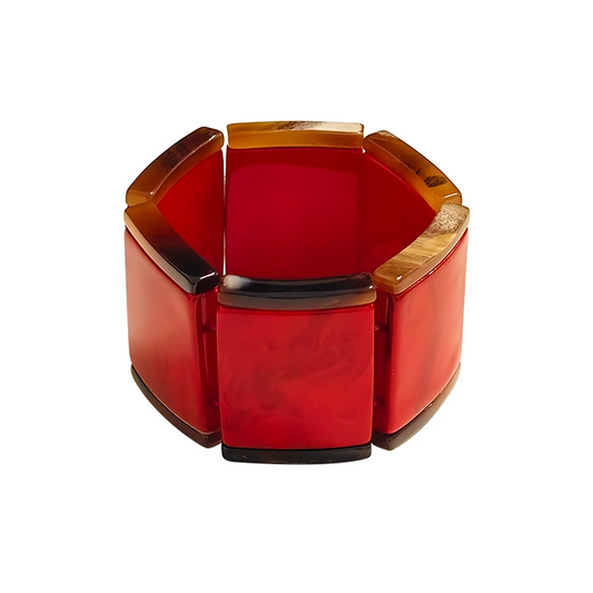 Bracelet Jonc Élastique en Résine Acrylique – Imposant & Chic