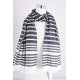 Étole en Coton Rayures Marine — Légère & Élégante