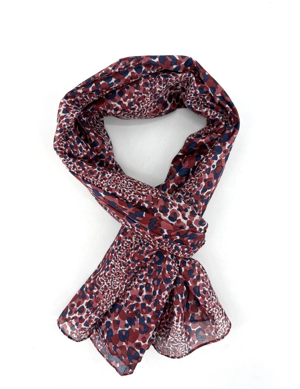 Foulard chèche et paréo en coton naturel – Prune