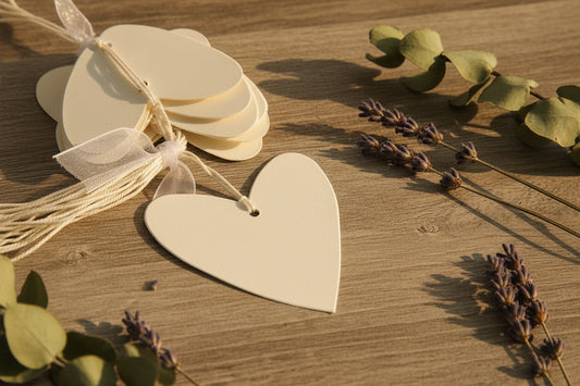 Lot de 40 étiquettes cœur ivoire – Escort cards & Remerciements | Mariage, Baptême