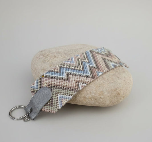 Breite, gewebte Manschette – Miyuki-Perlen in Pastelltönen, Bohemian-Stil