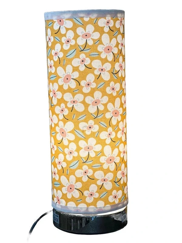 Lampe colonne fleurie upcyclée