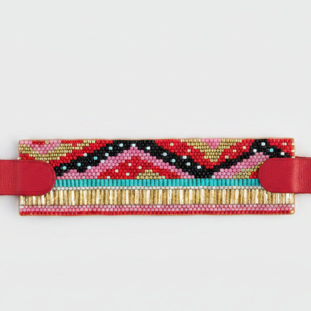 Bracelet Manchette Tissé – Perles Miyuki Multicolores