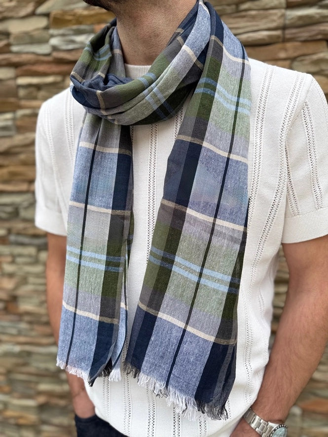 Echarpe Homme 100% coton tissé