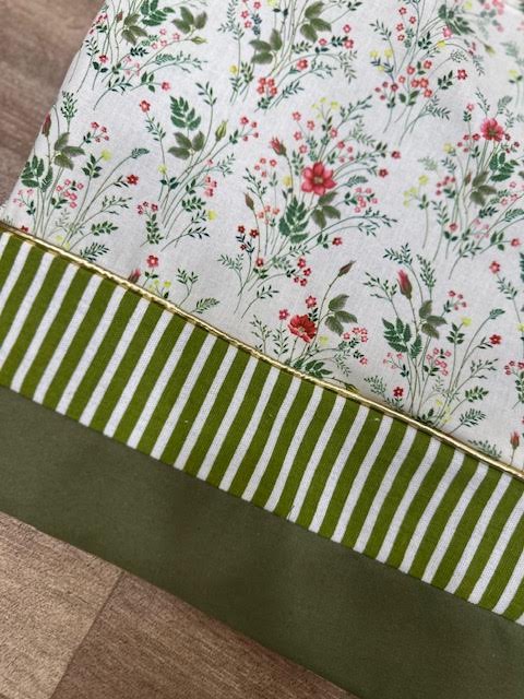 Tote bag fleuri avec bandoulière – Création artisanale